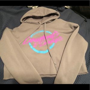 Doughnuts and Deadlifts cropped hoodie